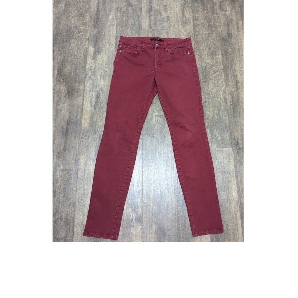 Joes Jeans The Icon Ankle Skinny Jeans‎ Burgundy Red Mid Rise Pants Womens 30
